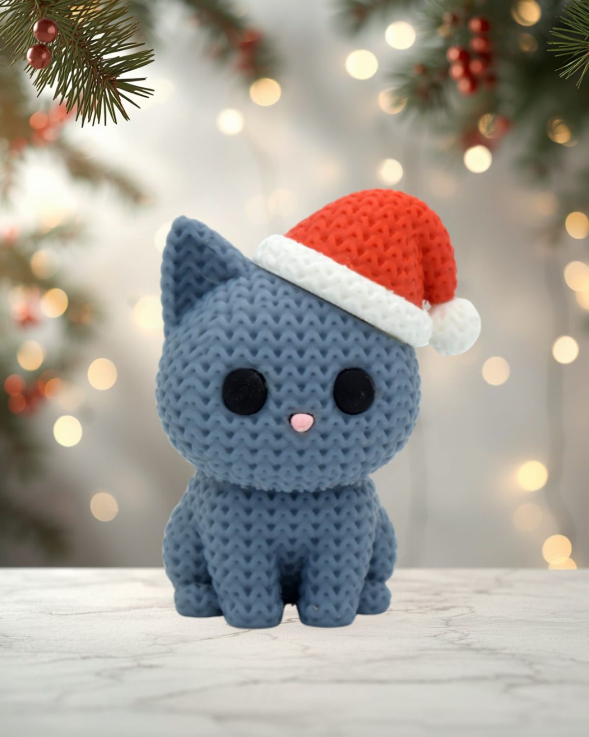 Gato con Gorro Navideño, foto 1 de 6