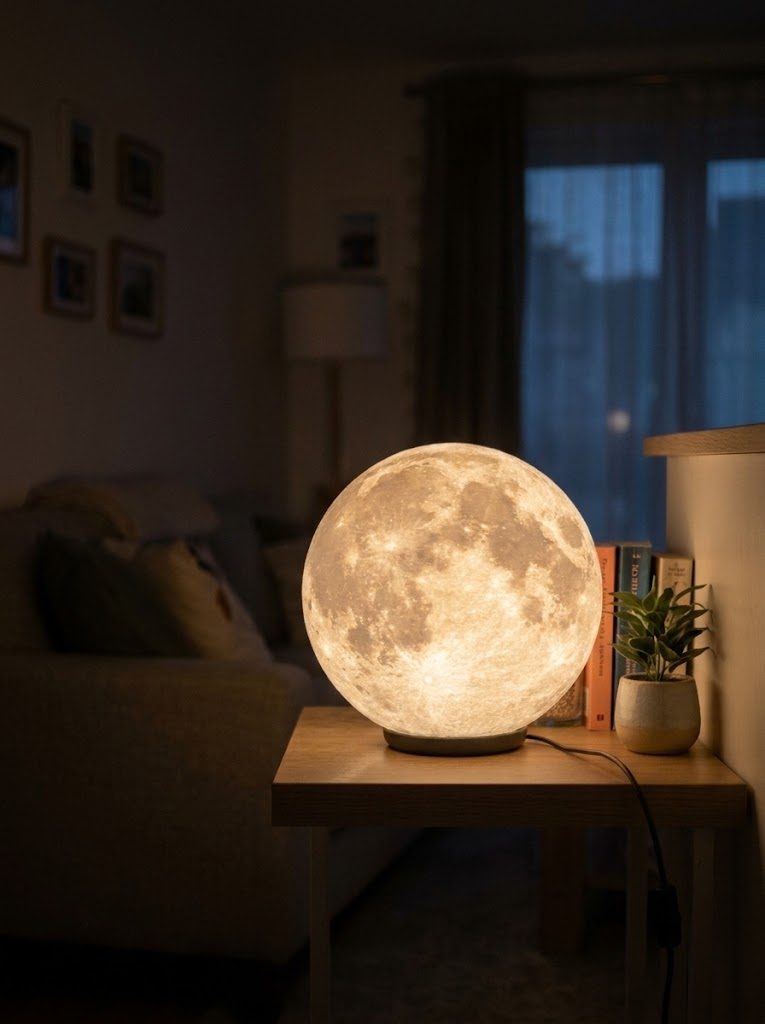 Carcasa lunar para lámpara de mesa, foto 2 de 3