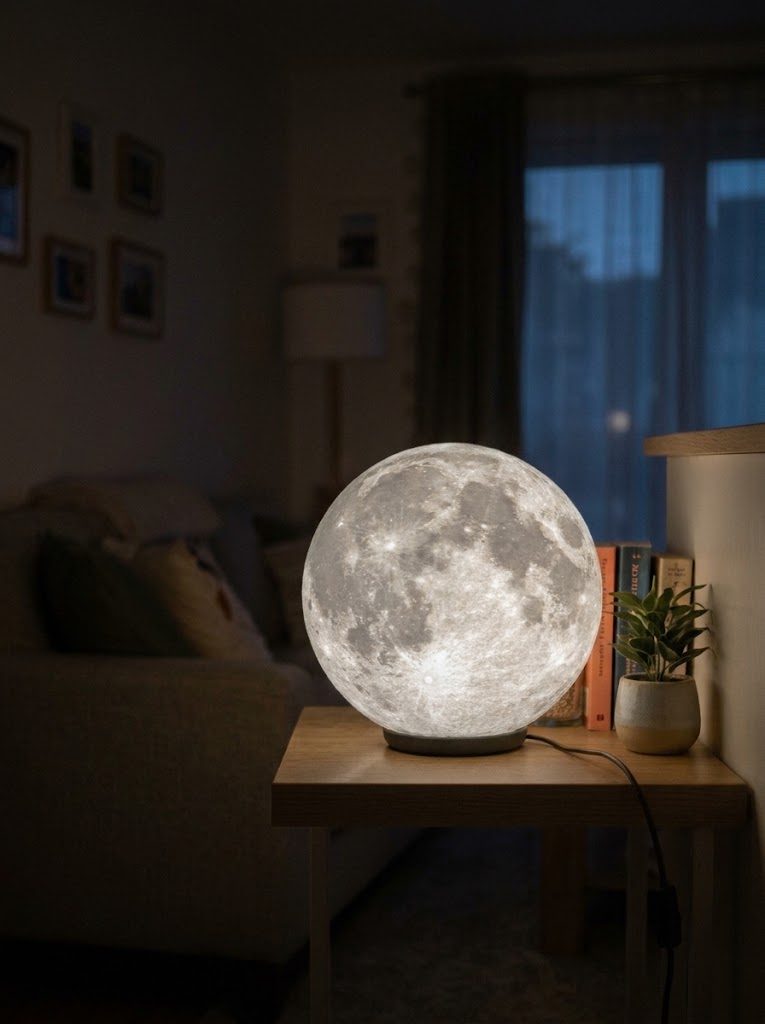 Carcasa lunar para lámpara de mesa, foto 3 de 3