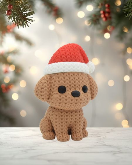 Foto de Perro con Gorro Navideño
