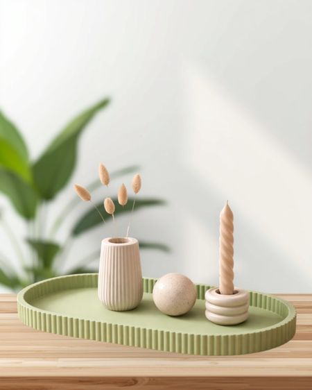 Foto de Plato Ovalado con Contorno - Diseño Japandi