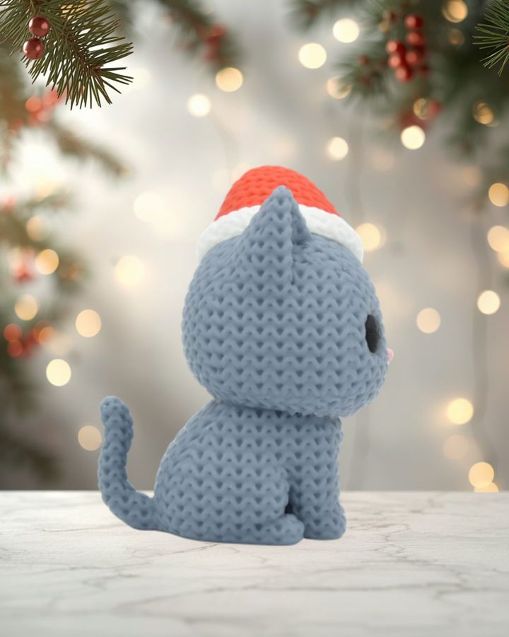 Gato con Gorro Navideño, foto 2 de 6