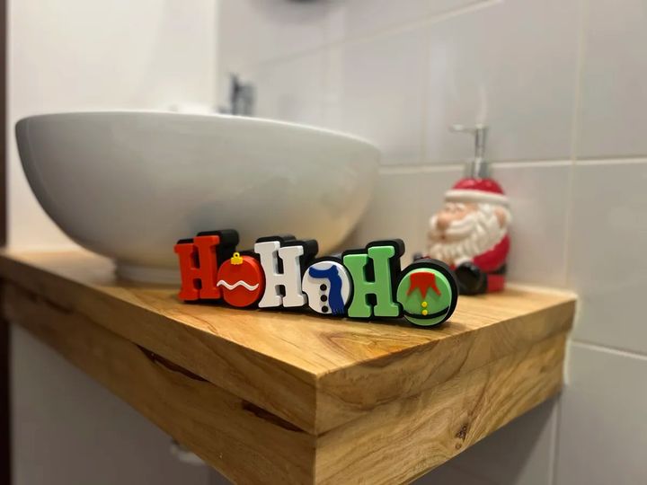 Letrero navideño «HOHOHO» para mesa y repisa, foto 3 de 3