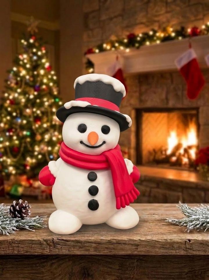 Figura decorativa de muñeco de nieve, foto 1 de 3