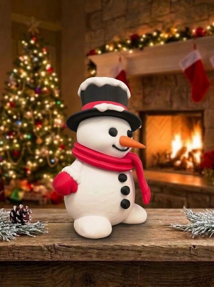 Figura decorativa de muñeco de nieve, foto 3 de 3