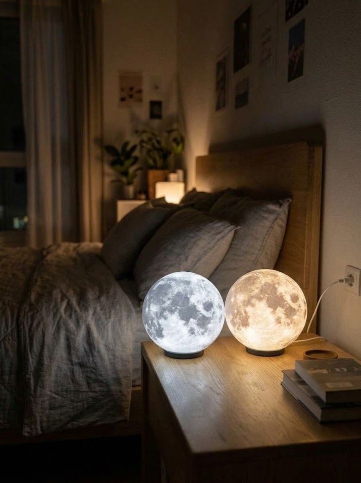 Carcasa lunar para lámpara de mesa, foto 1 de 3