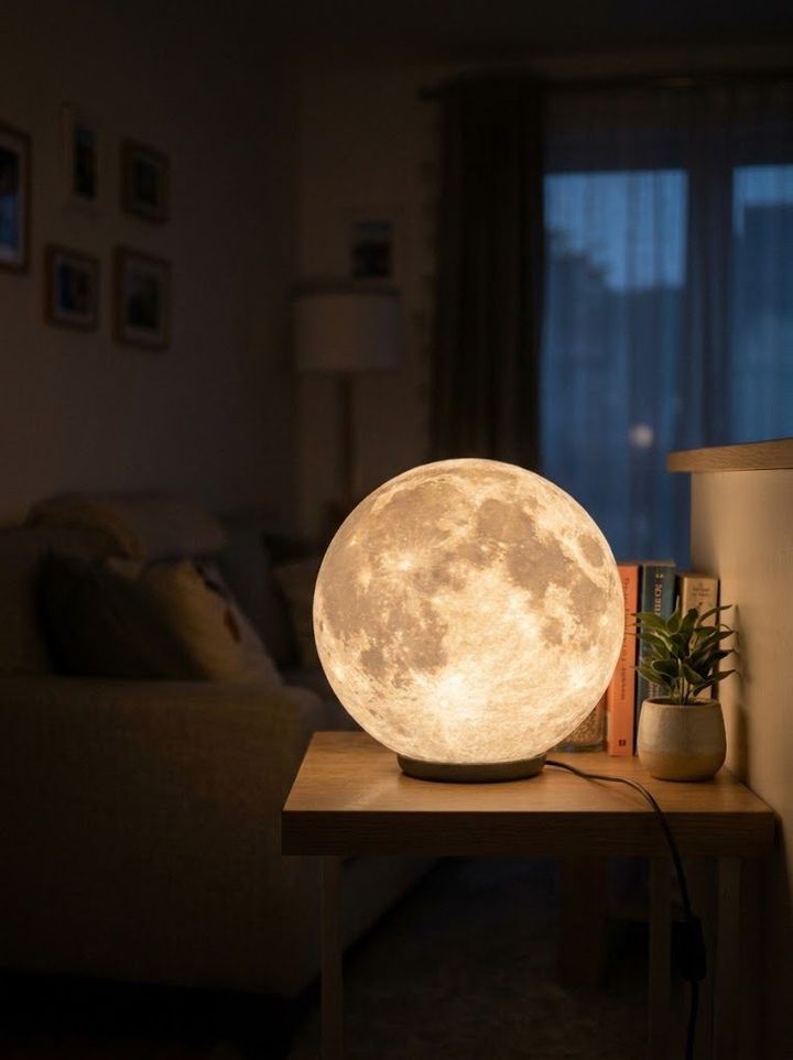 Carcasa lunar para lámpara de mesa, foto 2 de 3