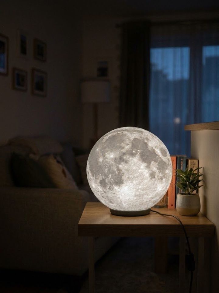 Carcasa lunar para lámpara de mesa, foto 3 de 3
